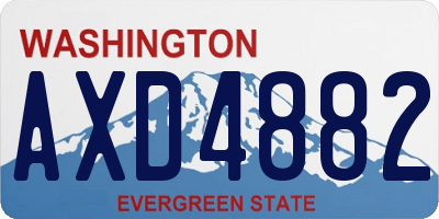 WA license plate AXD4882