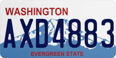 WA license plate AXD4883