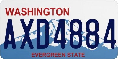 WA license plate AXD4884