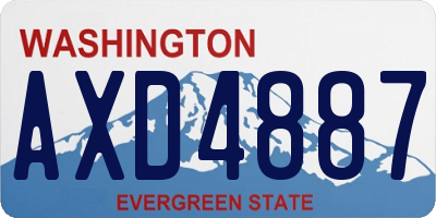 WA license plate AXD4887
