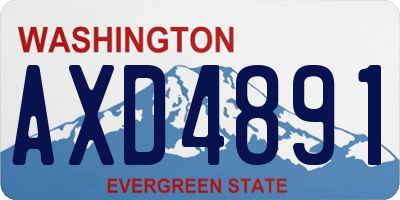 WA license plate AXD4891