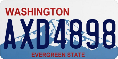 WA license plate AXD4898
