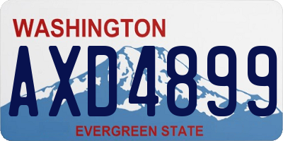 WA license plate AXD4899