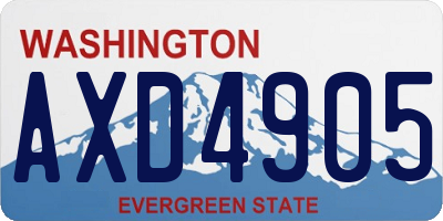 WA license plate AXD4905