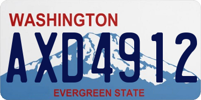 WA license plate AXD4912