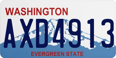 WA license plate AXD4913