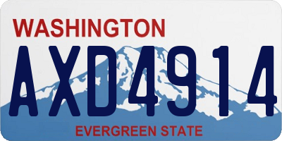 WA license plate AXD4914
