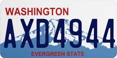 WA license plate AXD4944