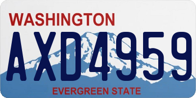 WA license plate AXD4959