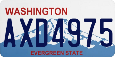 WA license plate AXD4975
