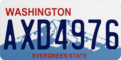 WA license plate AXD4976