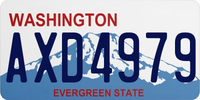 WA license plate AXD4979