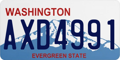 WA license plate AXD4991