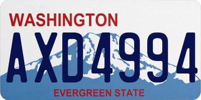 WA license plate AXD4994