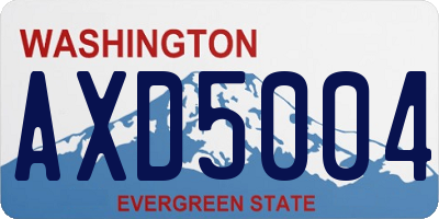 WA license plate AXD5004