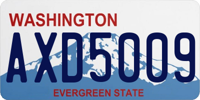 WA license plate AXD5009