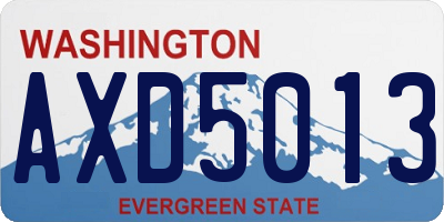 WA license plate AXD5013