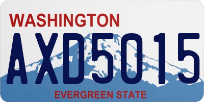 WA license plate AXD5015