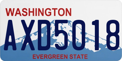 WA license plate AXD5018