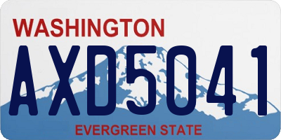 WA license plate AXD5041