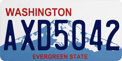 WA license plate AXD5042