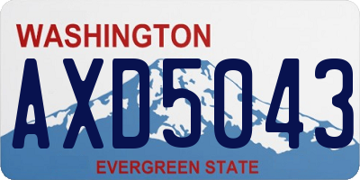 WA license plate AXD5043