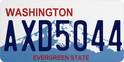 WA license plate AXD5044