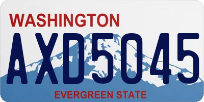 WA license plate AXD5045