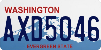 WA license plate AXD5046