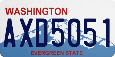 WA license plate AXD5051