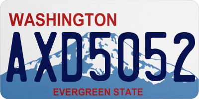 WA license plate AXD5052