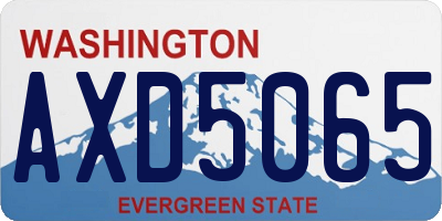 WA license plate AXD5065