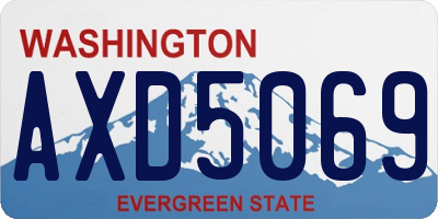 WA license plate AXD5069
