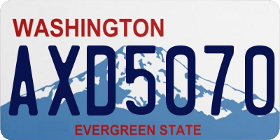 WA license plate AXD5070
