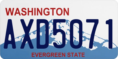 WA license plate AXD5071
