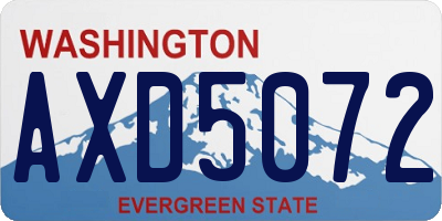 WA license plate AXD5072