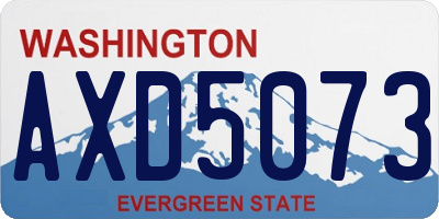 WA license plate AXD5073