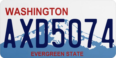 WA license plate AXD5074