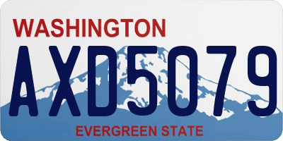 WA license plate AXD5079