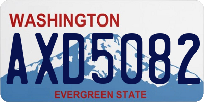 WA license plate AXD5082