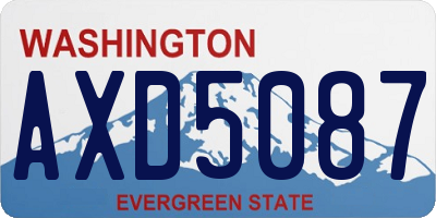 WA license plate AXD5087