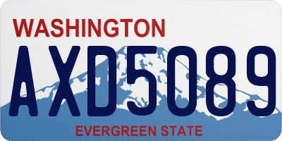 WA license plate AXD5089
