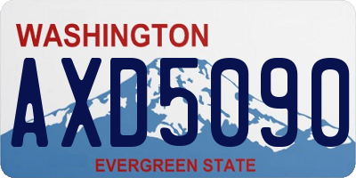 WA license plate AXD5090