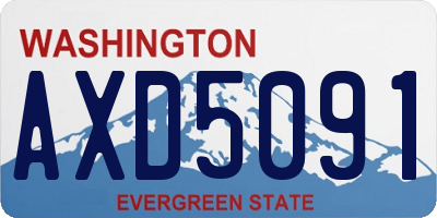 WA license plate AXD5091