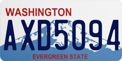 WA license plate AXD5094