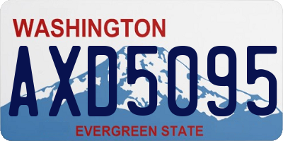 WA license plate AXD5095