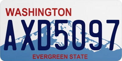 WA license plate AXD5097