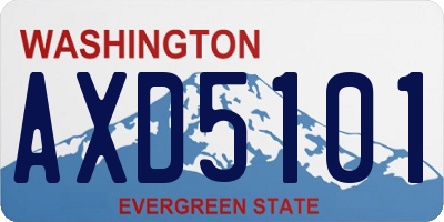WA license plate AXD5101