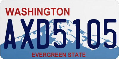 WA license plate AXD5105