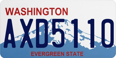WA license plate AXD5110